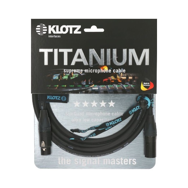 [박스불량] KLOTZ TITANIUM HIGH-END STARQUAD 클로츠 마이크 케이블 (XLR:XLR, Neutrik 커넥터)